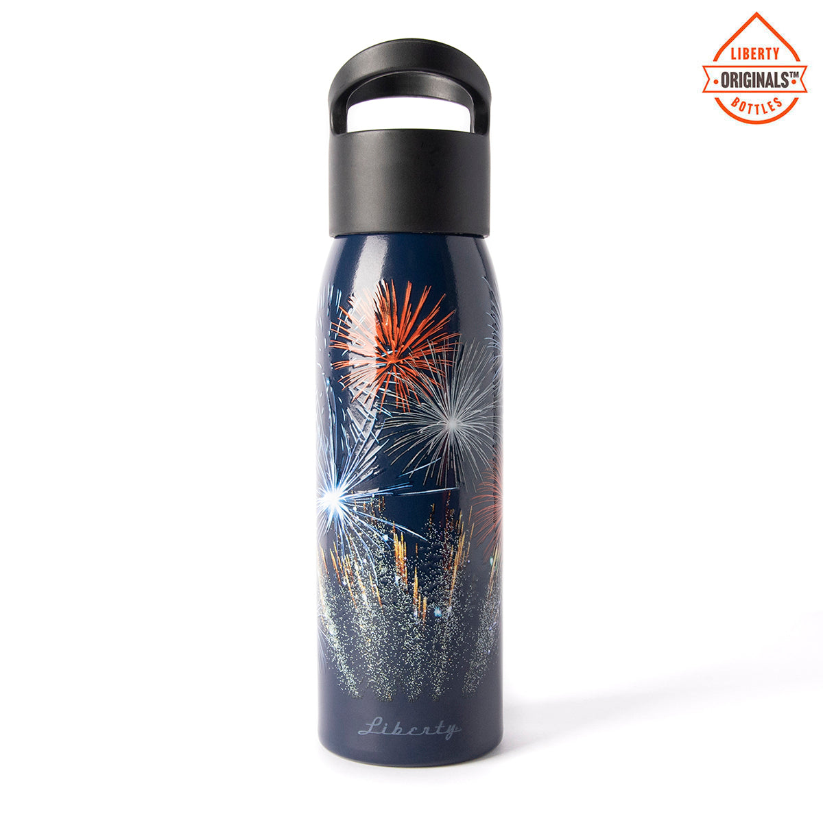 Liberty 24 oz. Bursting in Air Ocean Reusable Single Wall Aluminum Water Bottle with Threaded Lid, Burstin in Air Ocean