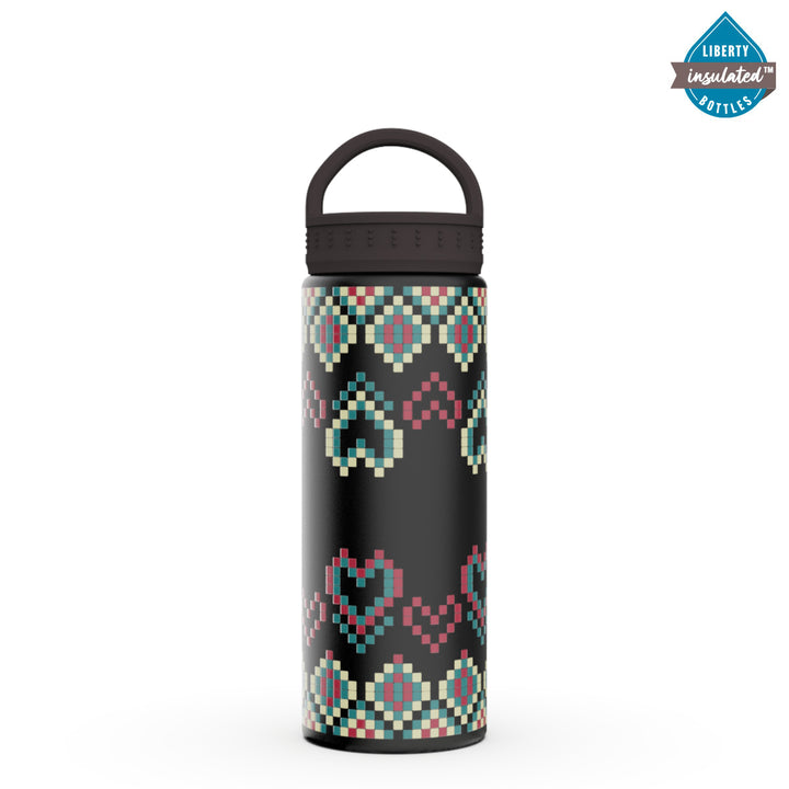 Insulated bottle with design printed on it