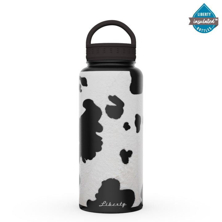 Insulated bottle with design printed on it
