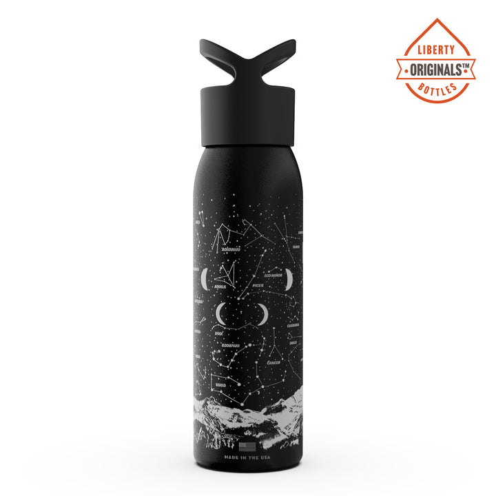 Constellation design on a 24 oz bottle