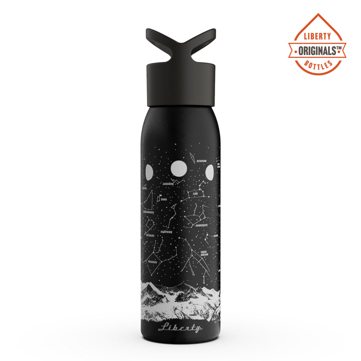 Constellation design on a 24 oz bottle