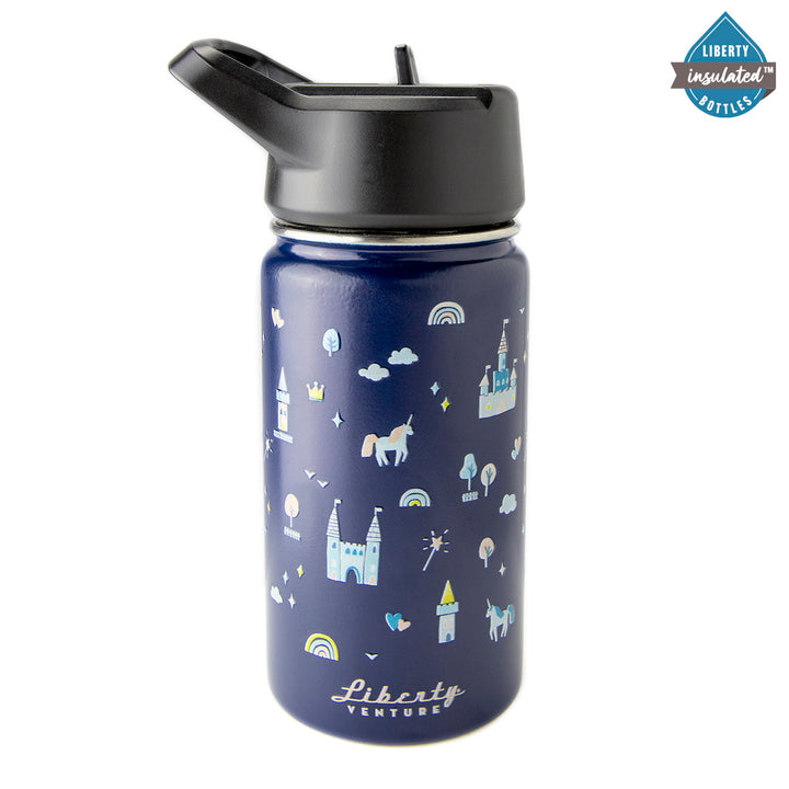 Front face of the design "As You Wish" on a dark blue bottle