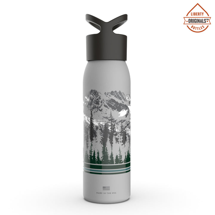 Bottle with design printed on it