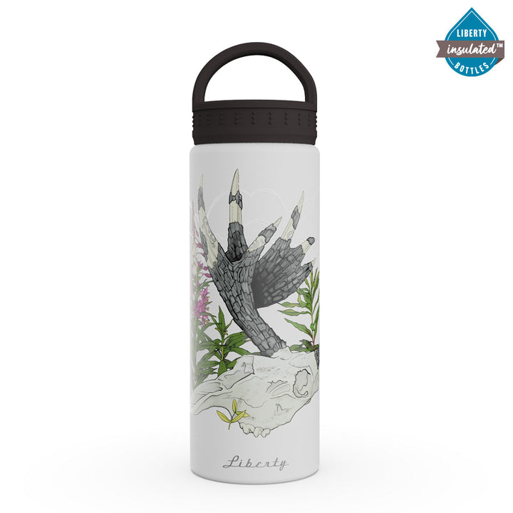 Bottle with design printed on it