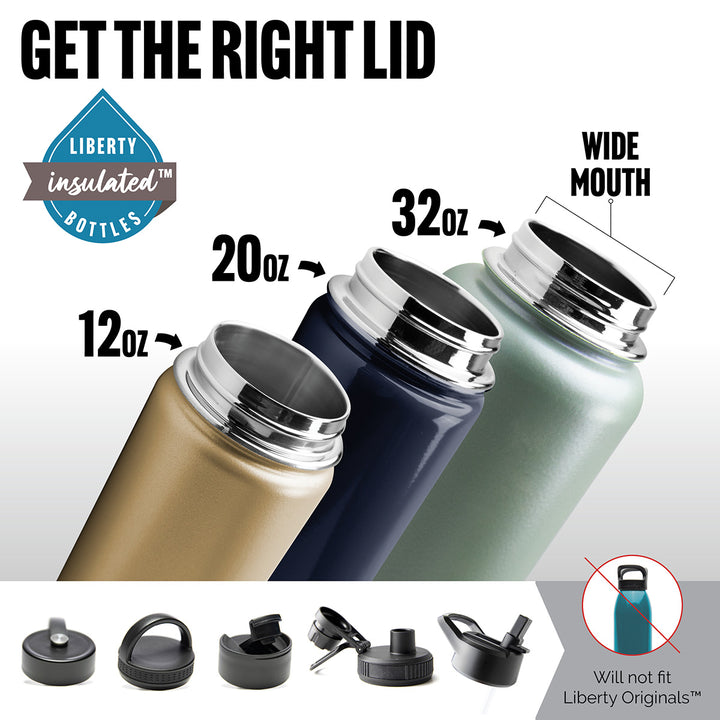 Flip caps fit on Liberty Insulated bottles